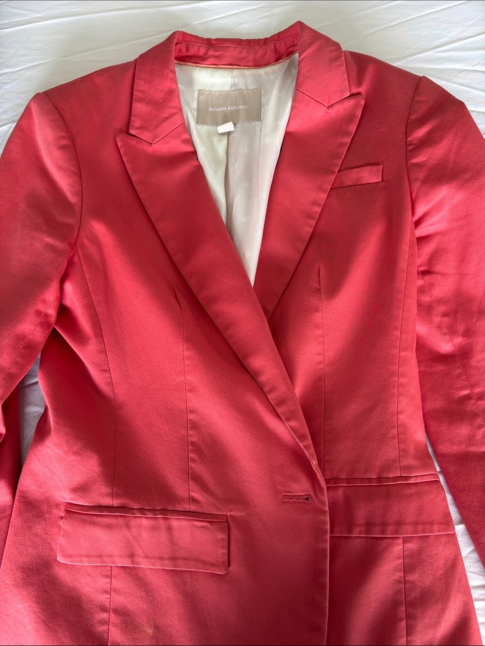 Banana Republic Women's Satin Red Blazer
